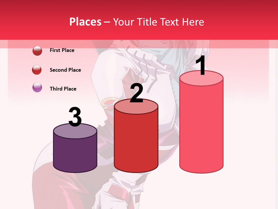 A Woman With Pink Hair Is Posing For The Camera PowerPoint Template