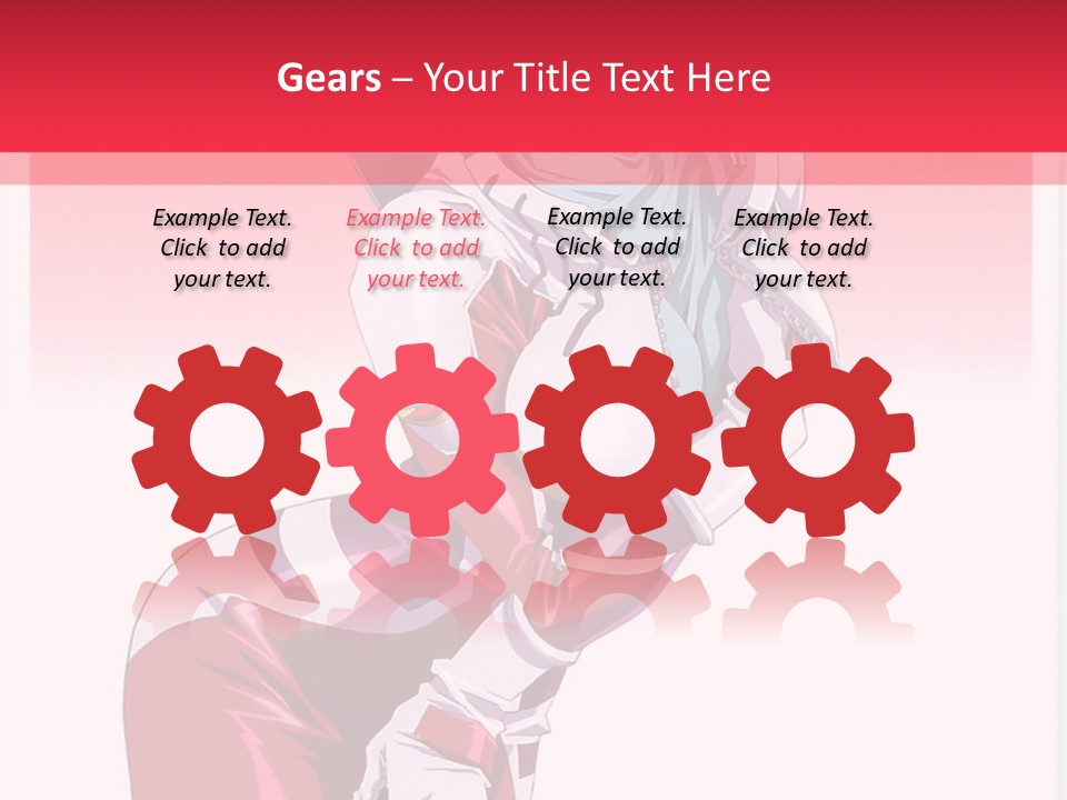 A Woman With Pink Hair Is Posing For The Camera PowerPoint Template