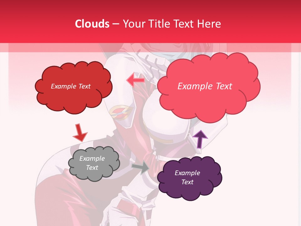 A Woman With Pink Hair Is Posing For The Camera PowerPoint Template