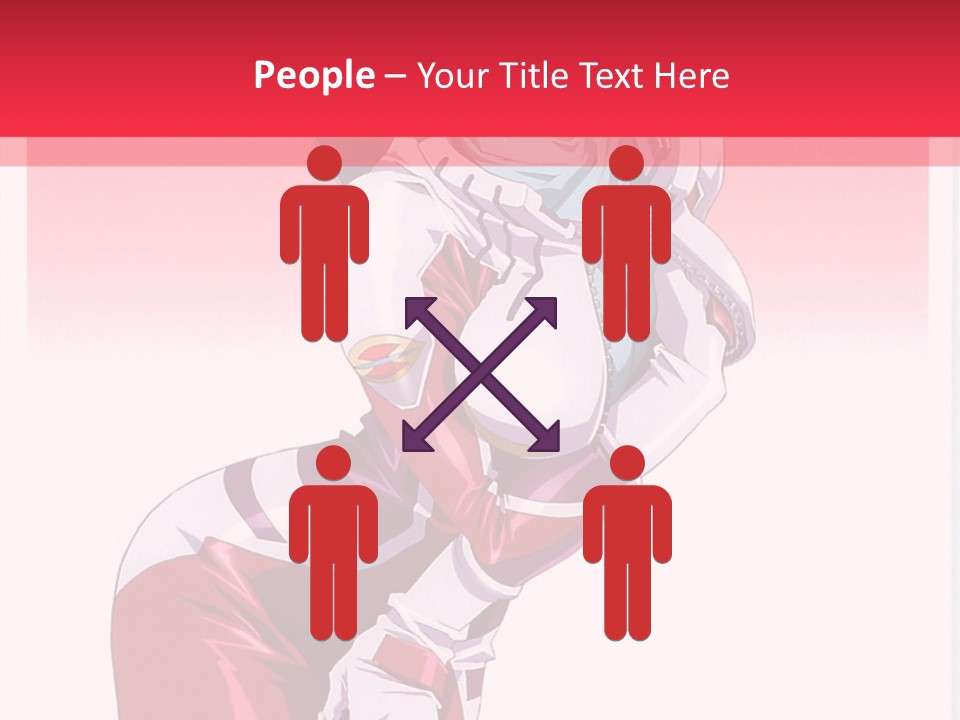 A Woman With Pink Hair Is Posing For The Camera PowerPoint Template