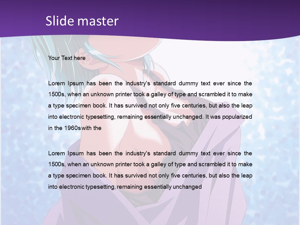 A Woman With Green Hair Is Wrapped In A Towel PowerPoint Template