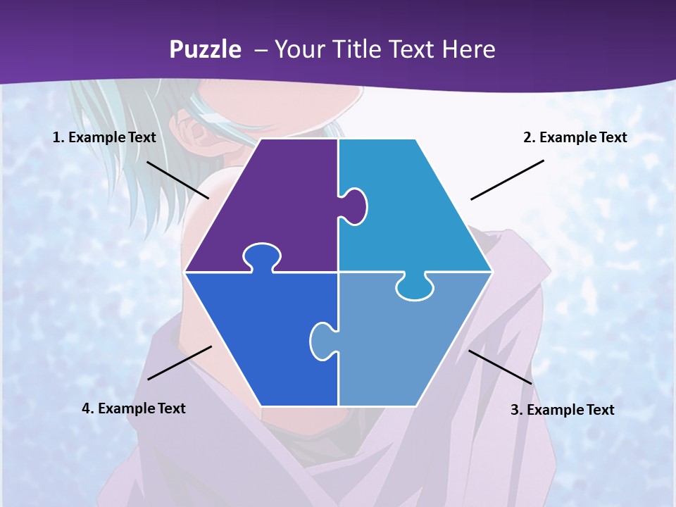 A Woman With Green Hair Is Wrapped In A Towel PowerPoint Template