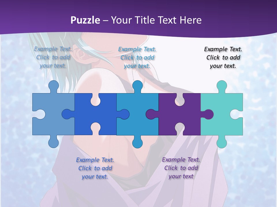 A Woman With Green Hair Is Wrapped In A Towel PowerPoint Template