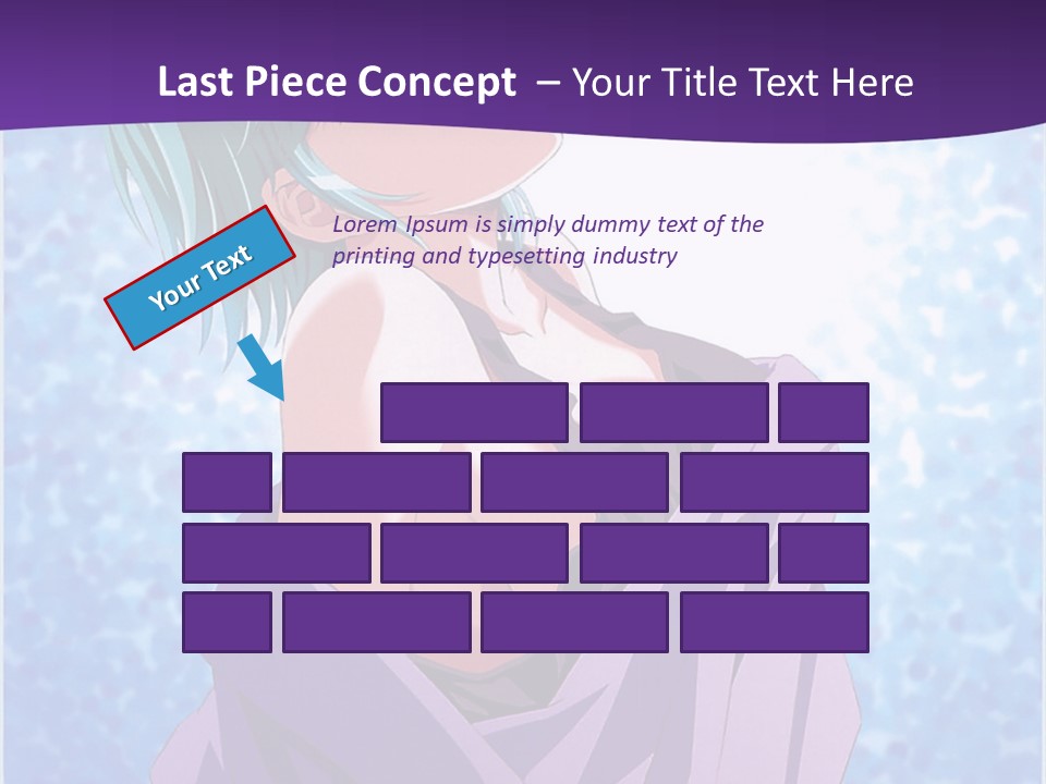 A Woman With Green Hair Is Wrapped In A Towel PowerPoint Template