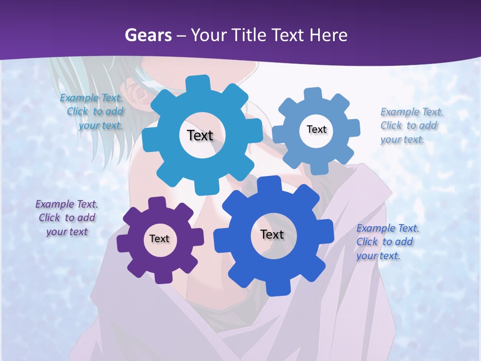 A Woman With Green Hair Is Wrapped In A Towel PowerPoint Template