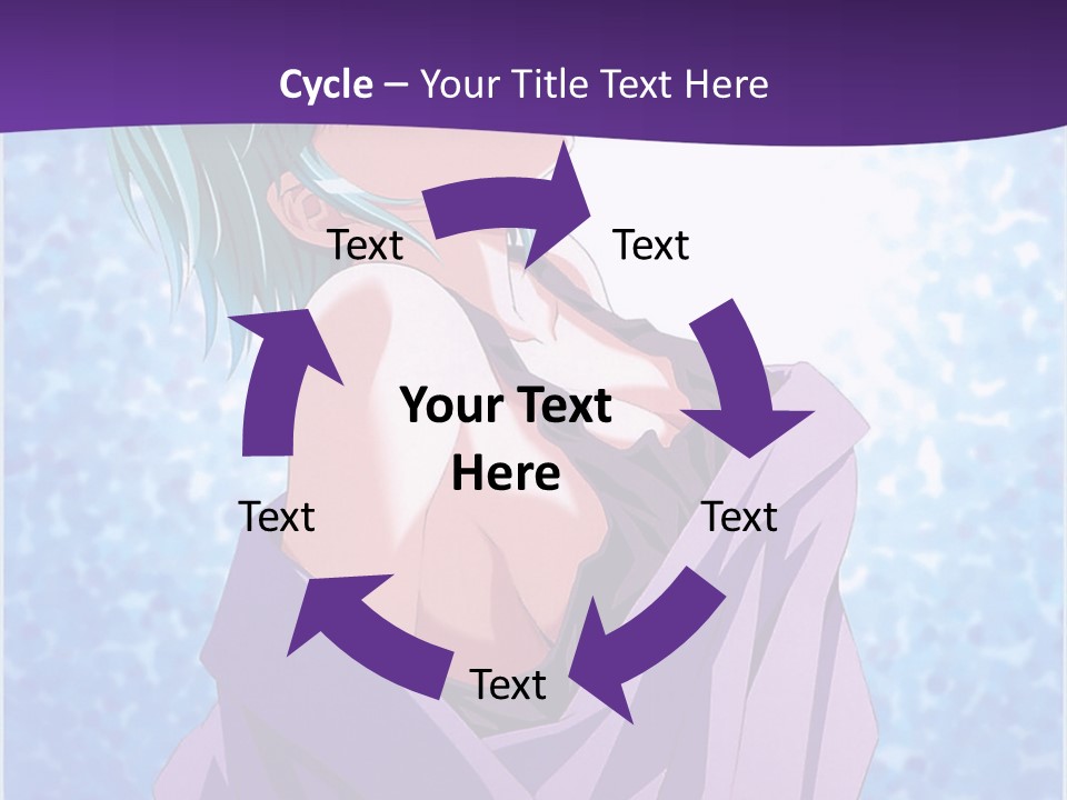 A Woman With Green Hair Is Wrapped In A Towel PowerPoint Template