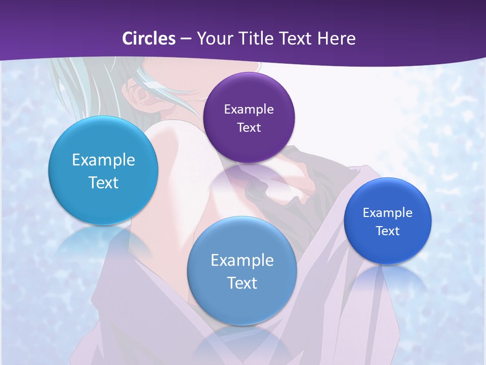 A Woman With Green Hair Is Wrapped In A Towel PowerPoint Template