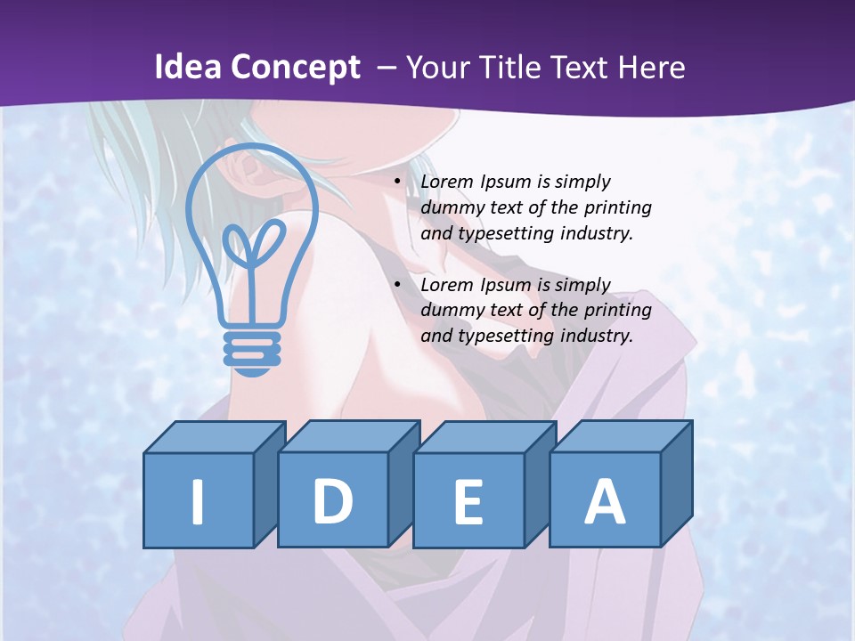 A Woman With Green Hair Is Wrapped In A Towel PowerPoint Template