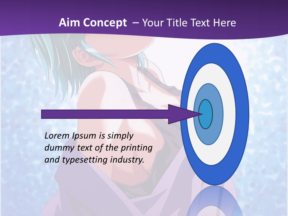 A Woman With Green Hair Is Wrapped In A Towel PowerPoint Template