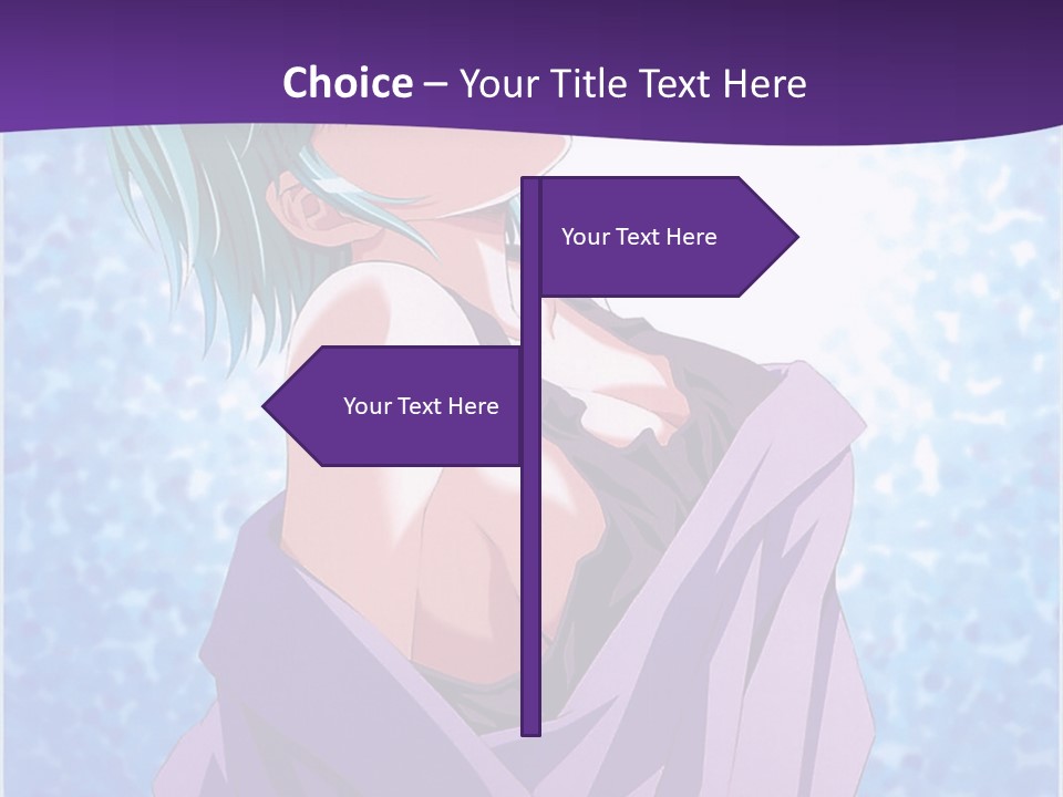 A Woman With Green Hair Is Wrapped In A Towel PowerPoint Template