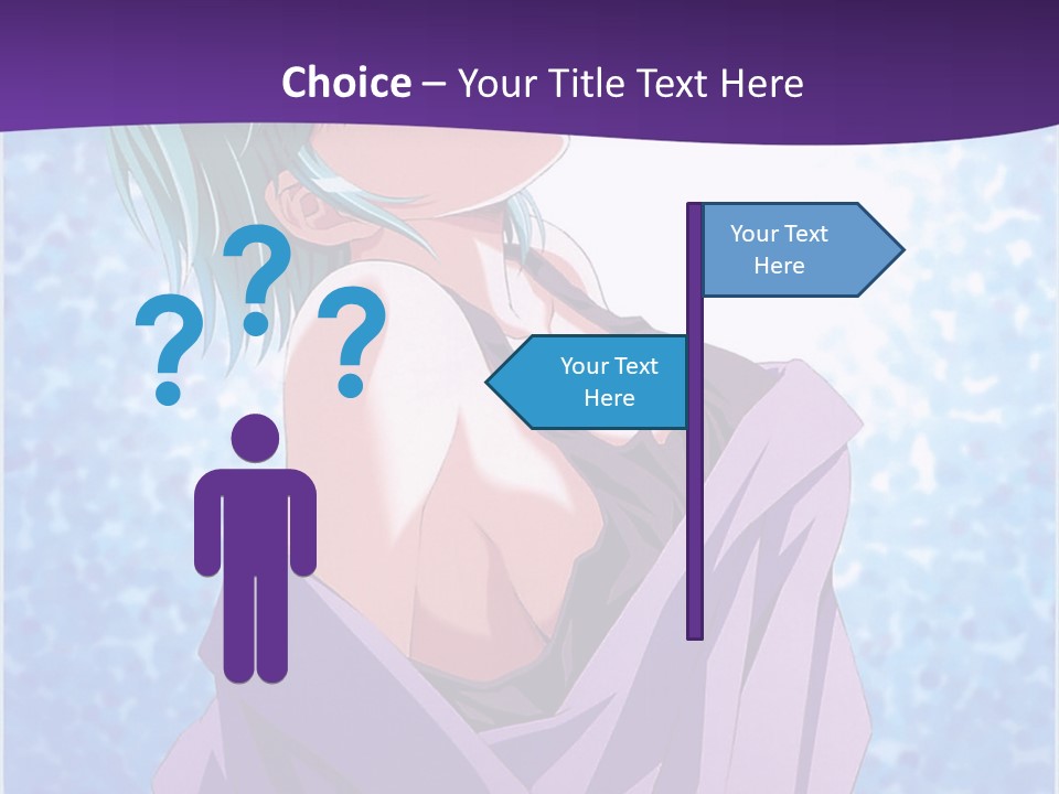 A Woman With Green Hair Is Wrapped In A Towel PowerPoint Template