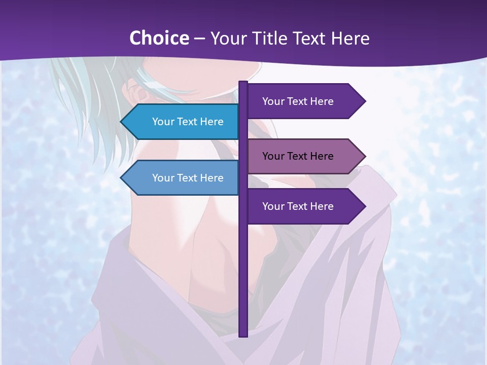 A Woman With Green Hair Is Wrapped In A Towel PowerPoint Template