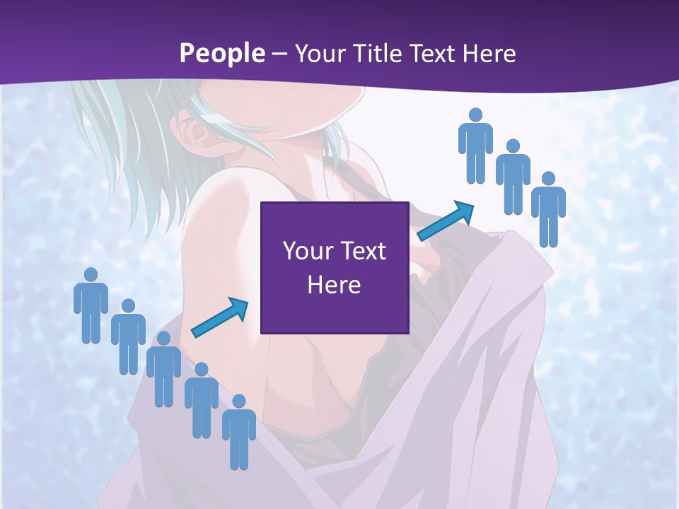 A Woman With Green Hair Is Wrapped In A Towel PowerPoint Template