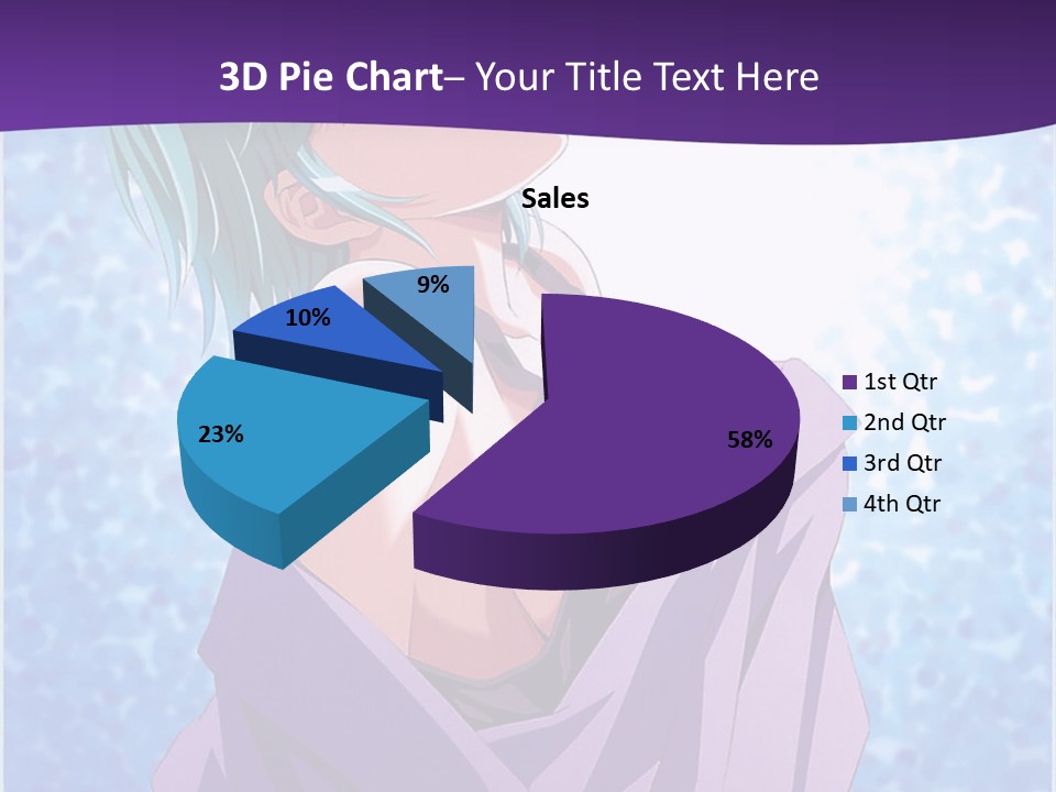 A Woman With Green Hair Is Wrapped In A Towel PowerPoint Template