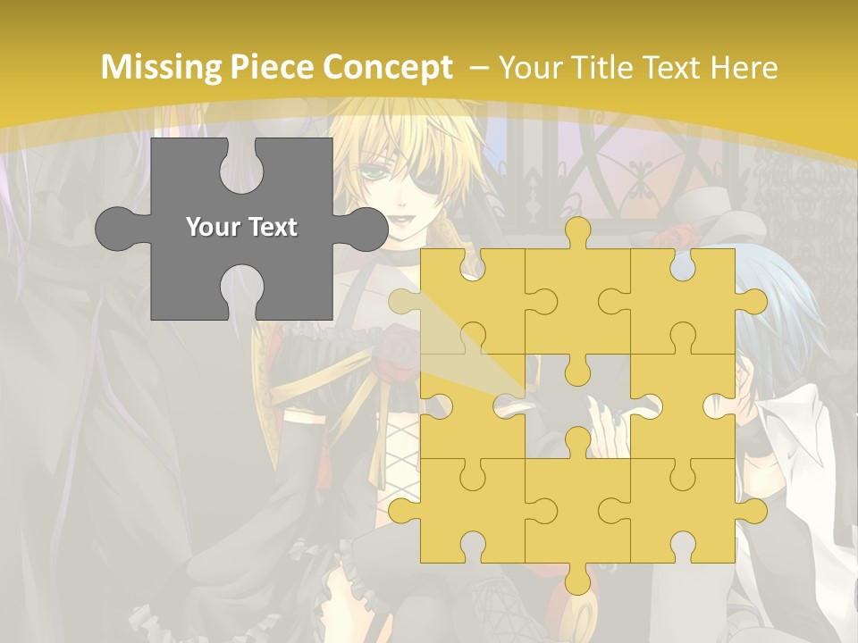 A Group Of Anime Characters Sitting On A Bench PowerPoint Template