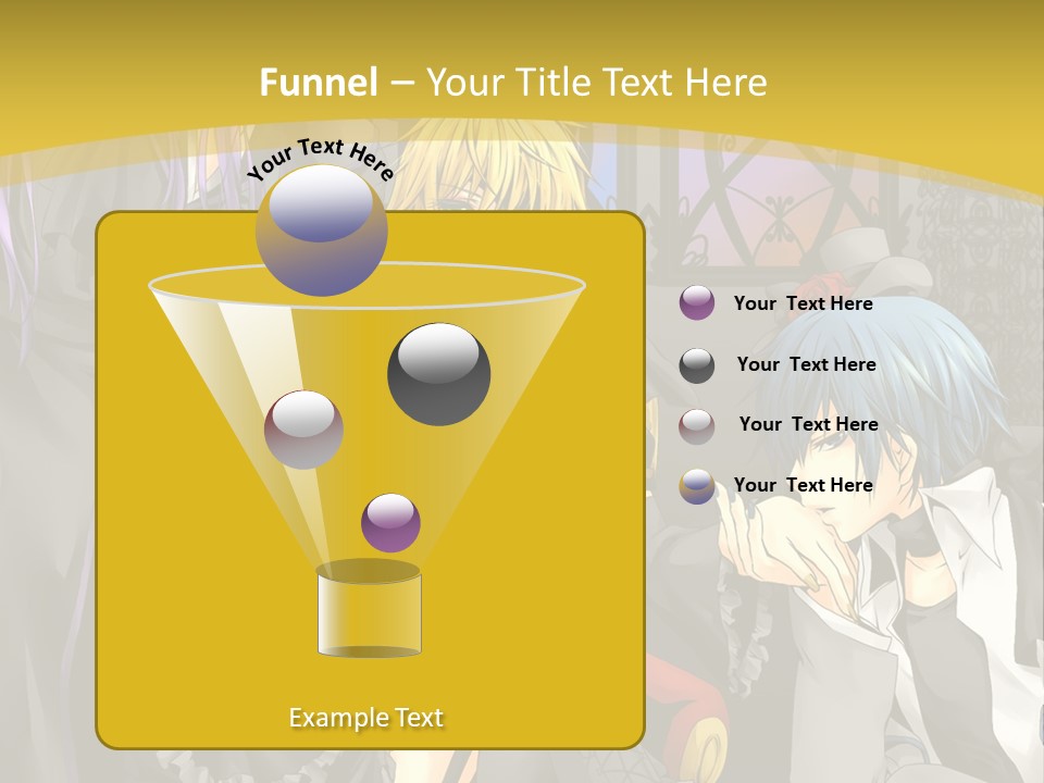 A Group Of Anime Characters Sitting On A Bench PowerPoint Template