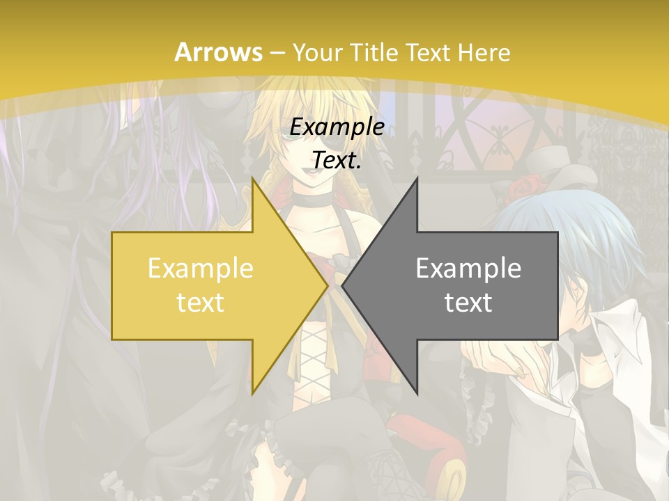 A Group Of Anime Characters Sitting On A Bench PowerPoint Template