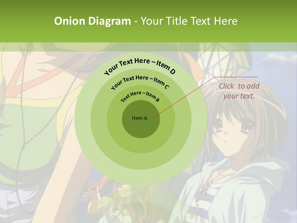 A Group Of Anime Girls Standing Next To Each Other PowerPoint Template