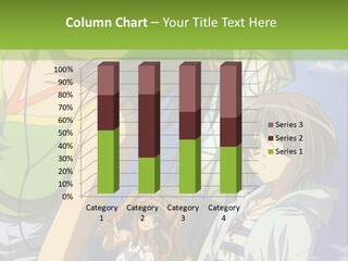 A Group Of Anime Girls Standing Next To Each Other PowerPoint Template