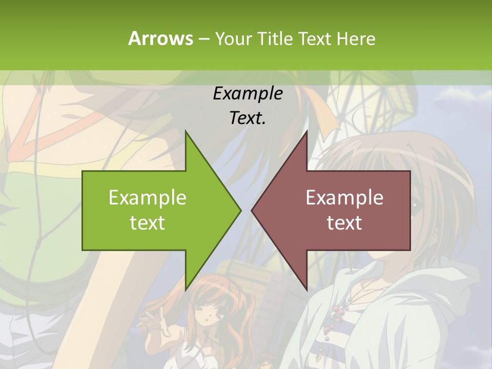 A Group Of Anime Girls Standing Next To Each Other PowerPoint Template