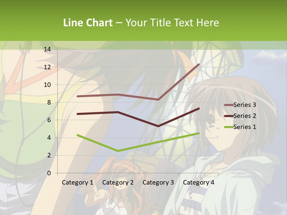 A Group Of Anime Girls Standing Next To Each Other PowerPoint Template