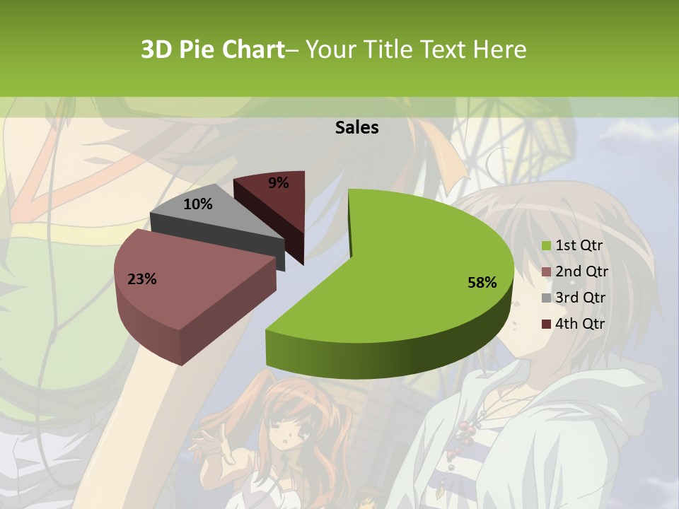 A Group Of Anime Girls Standing Next To Each Other PowerPoint Template