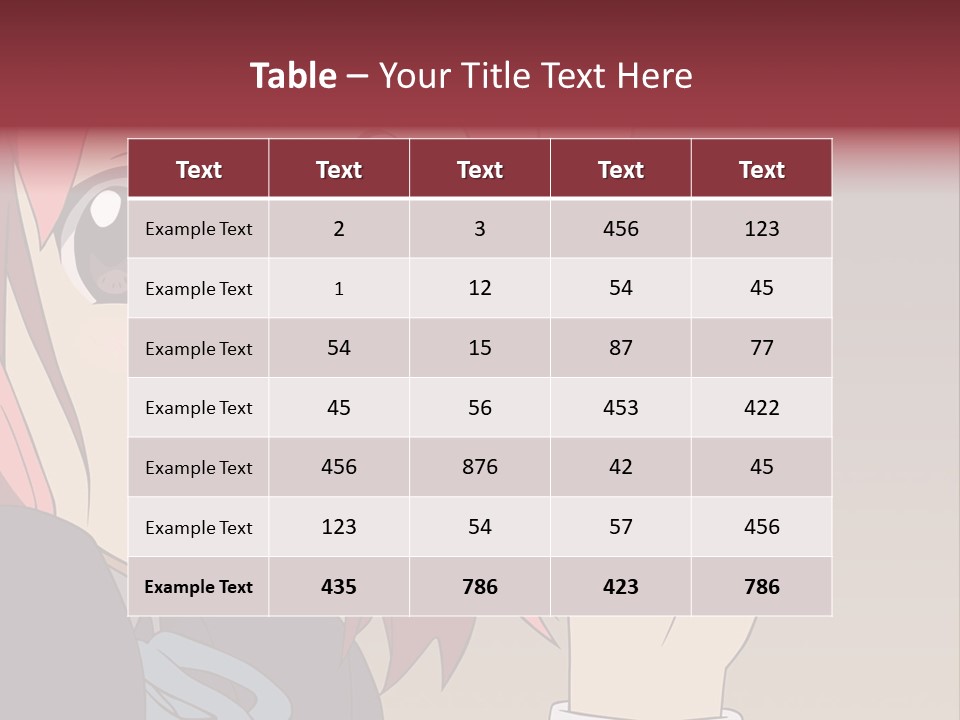 A Girl With Pink Hair Pointing To The Side PowerPoint Template