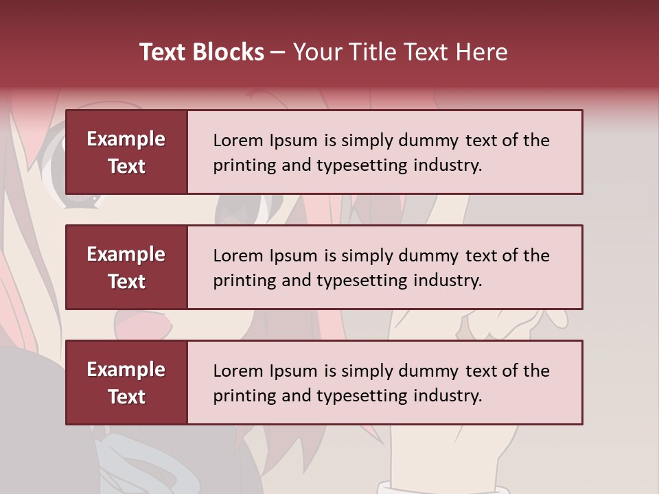 A Girl With Pink Hair Pointing To The Side PowerPoint Template