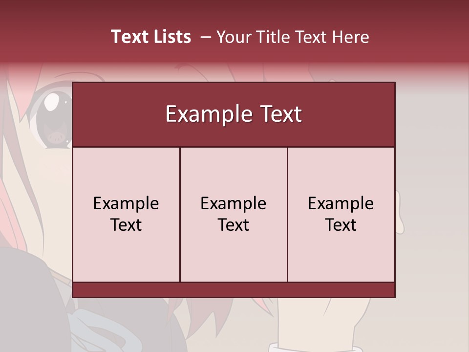 A Girl With Pink Hair Pointing To The Side PowerPoint Template