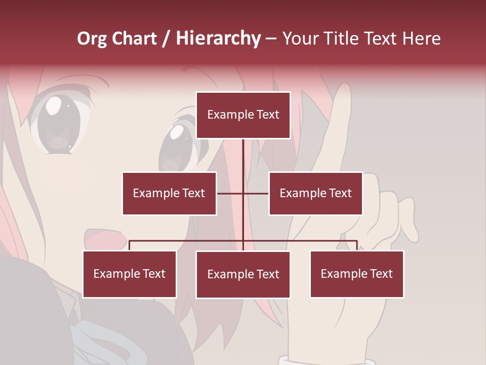 A Girl With Pink Hair Pointing To The Side PowerPoint Template