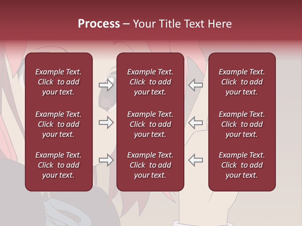 A Girl With Pink Hair Pointing To The Side PowerPoint Template