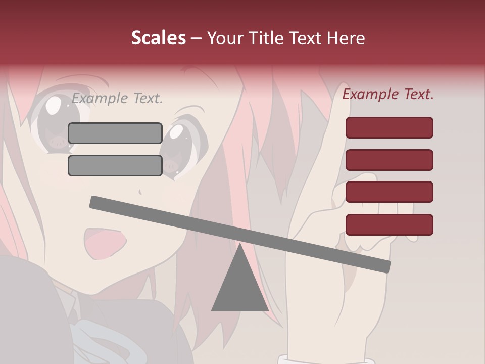 A Girl With Pink Hair Pointing To The Side PowerPoint Template