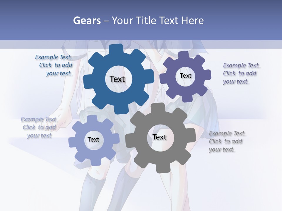 A Couple Of People Sitting Next To Each Other PowerPoint Template