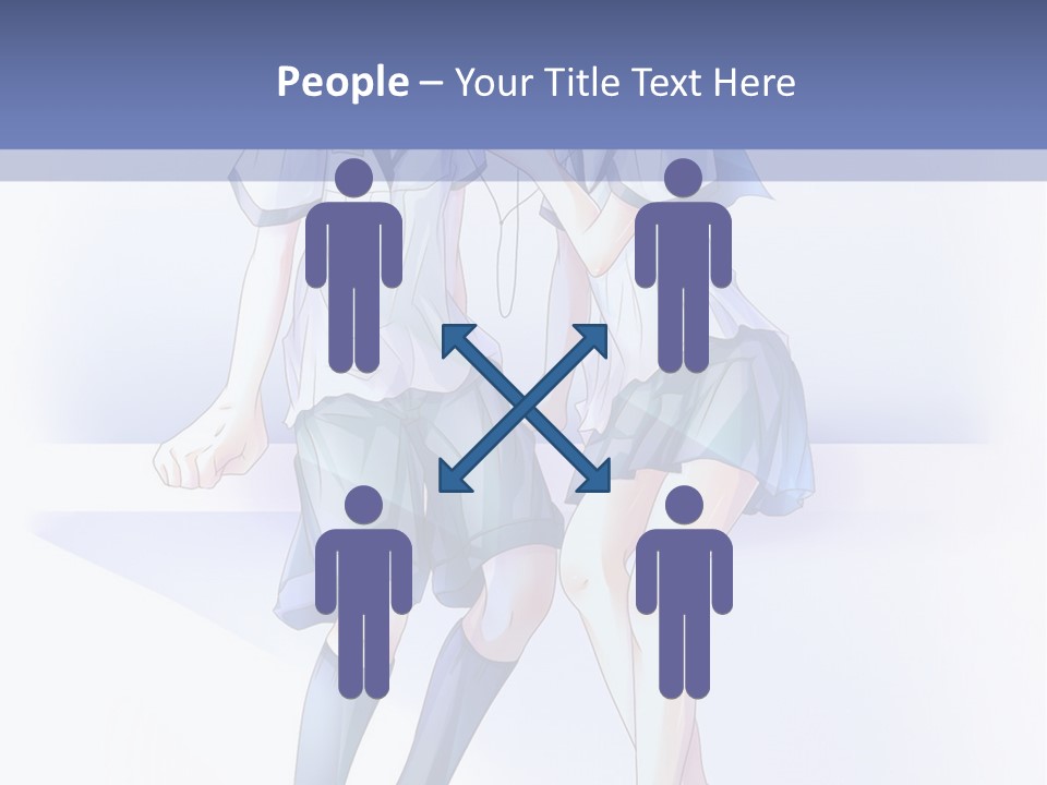 A Couple Of People Sitting Next To Each Other PowerPoint Template