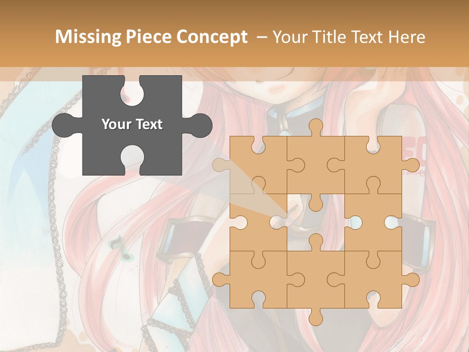 A Girl With Pink Hair Is Holding A Blue Umbrella PowerPoint Template