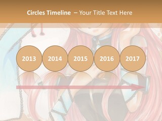 A Girl With Pink Hair Is Holding A Blue Umbrella PowerPoint Template