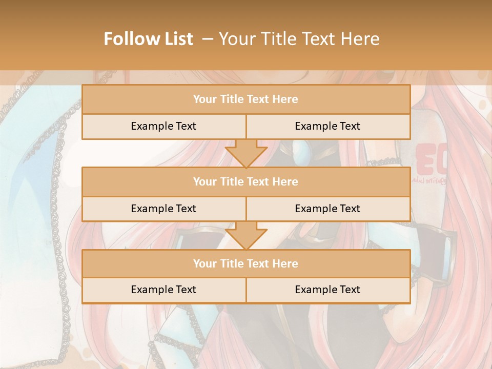 A Girl With Pink Hair Is Holding A Blue Umbrella PowerPoint Template