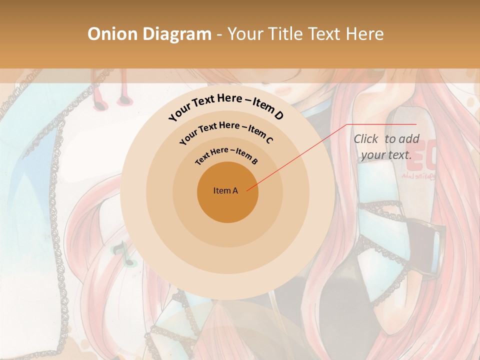 A Girl With Pink Hair Is Holding A Blue Umbrella PowerPoint Template