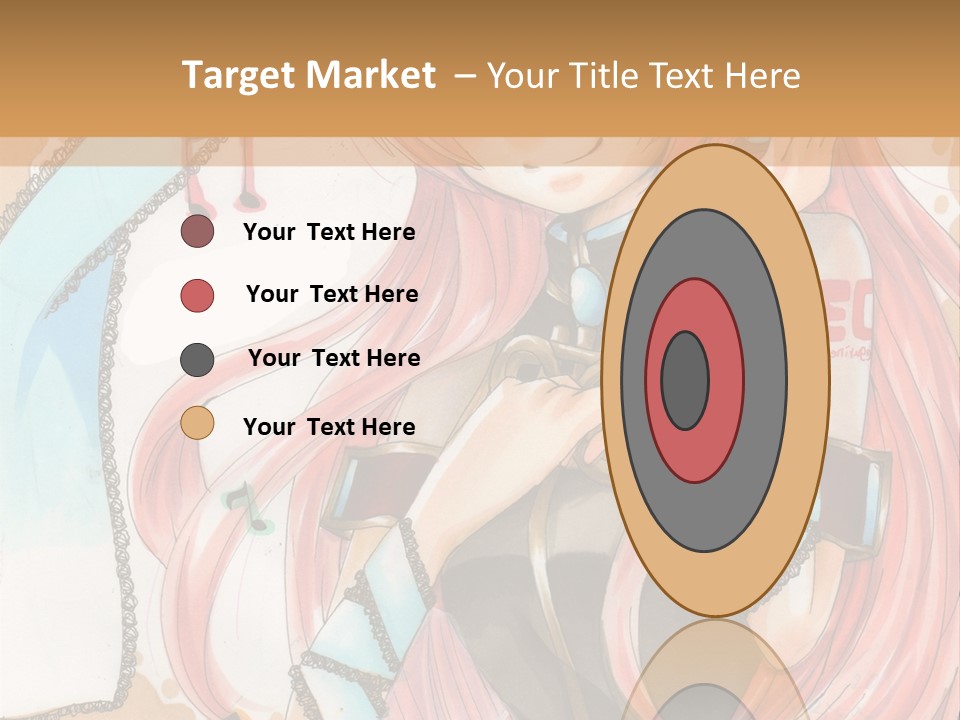 A Girl With Pink Hair Is Holding A Blue Umbrella PowerPoint Template