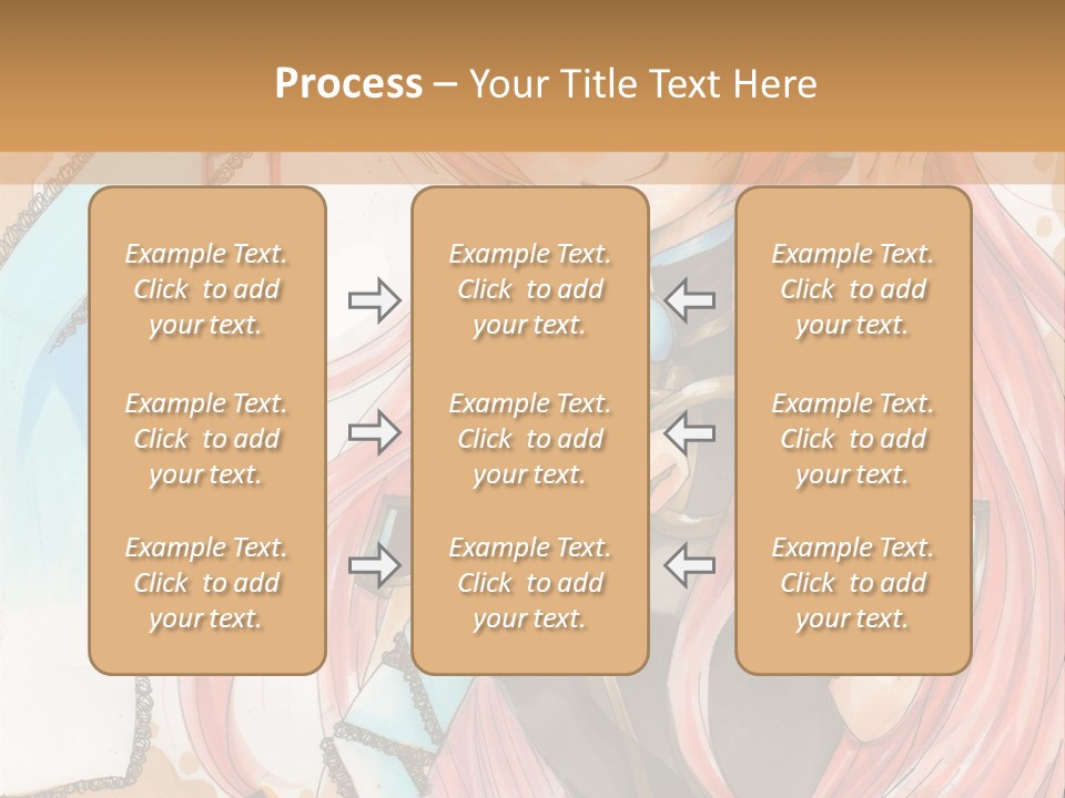 A Girl With Pink Hair Is Holding A Blue Umbrella PowerPoint Template