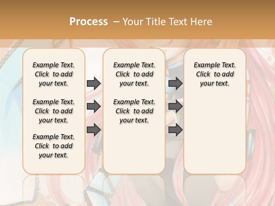 A Girl With Pink Hair Is Holding A Blue Umbrella PowerPoint Template