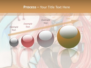 A Girl With Pink Hair Is Holding A Blue Umbrella PowerPoint Template