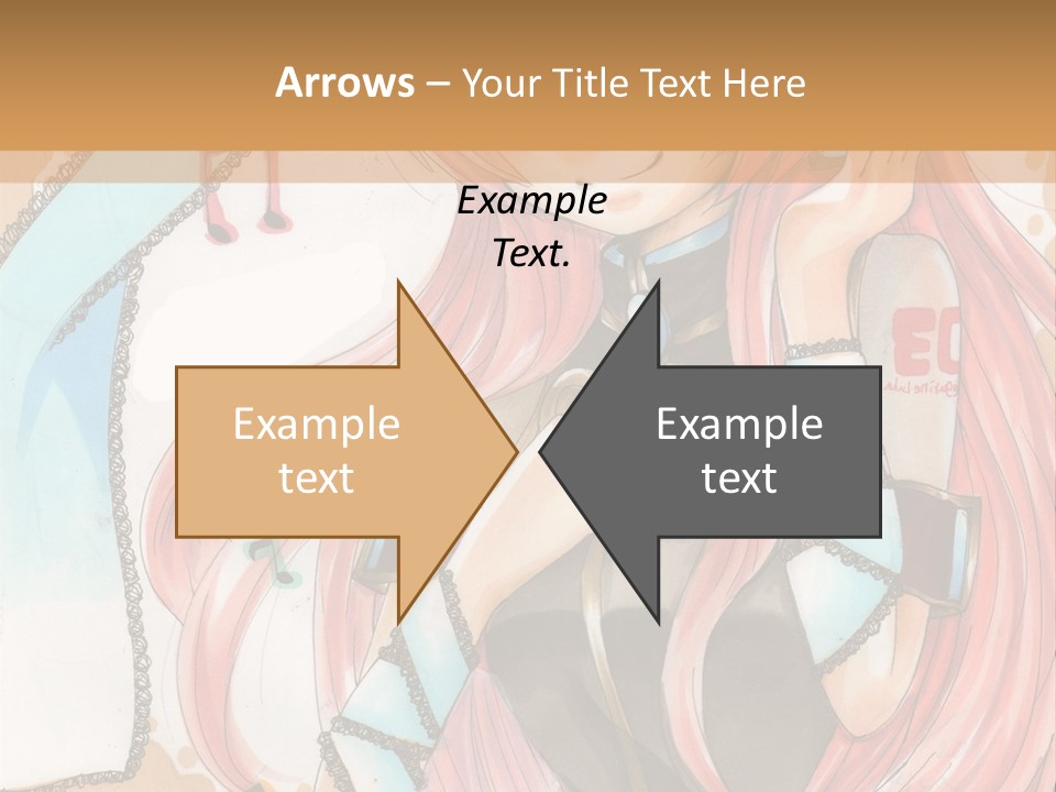 A Girl With Pink Hair Is Holding A Blue Umbrella PowerPoint Template