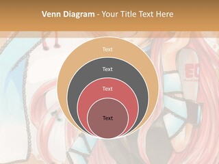 A Girl With Pink Hair Is Holding A Blue Umbrella PowerPoint Template