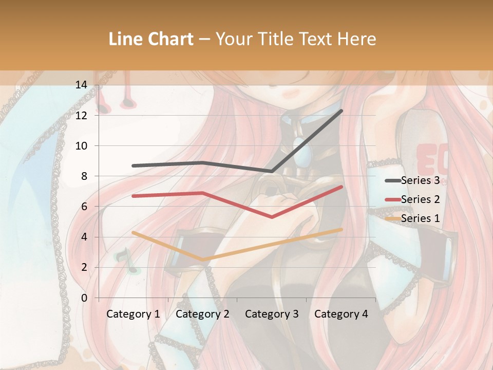 A Girl With Pink Hair Is Holding A Blue Umbrella PowerPoint Template