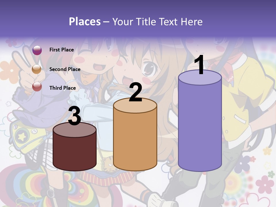 A Group Of Young Girls Standing Next To Each Other PowerPoint Template