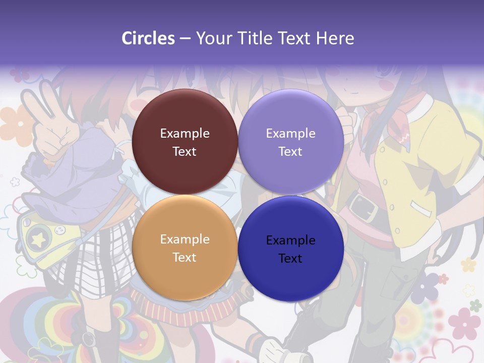 A Group Of Young Girls Standing Next To Each Other PowerPoint Template