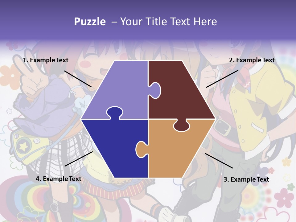 A Group Of Young Girls Standing Next To Each Other PowerPoint Template