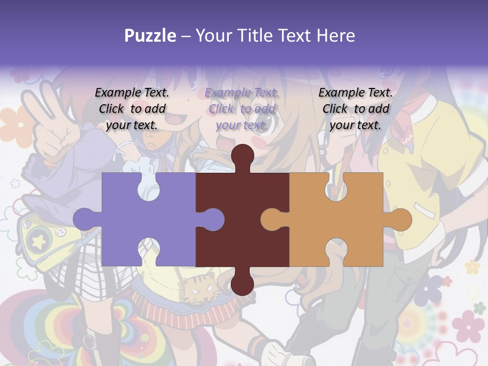 A Group Of Young Girls Standing Next To Each Other PowerPoint Template