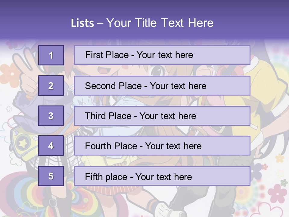 A Group Of Young Girls Standing Next To Each Other PowerPoint Template